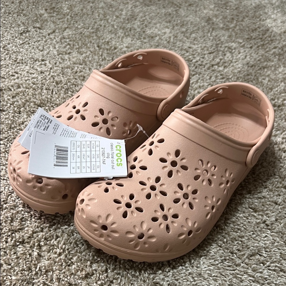 CROCS Blush Floral Clogs